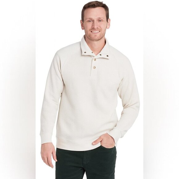 Goodfellow & Co Men's Pullover Sweatshirts Diamond Quilted Snap Placket Size M - Picture 1 of 2